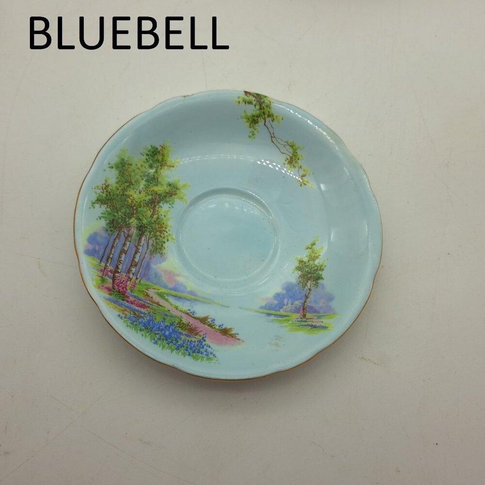 Aynsley Orphan Saucer Bluebell